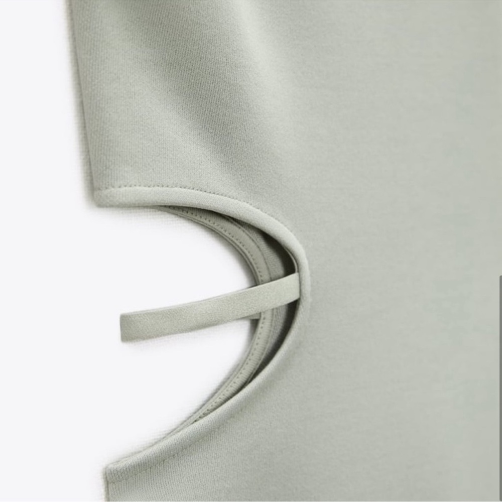 Zara Gray Cut-Out Midi Dress - Picture 6 of 6